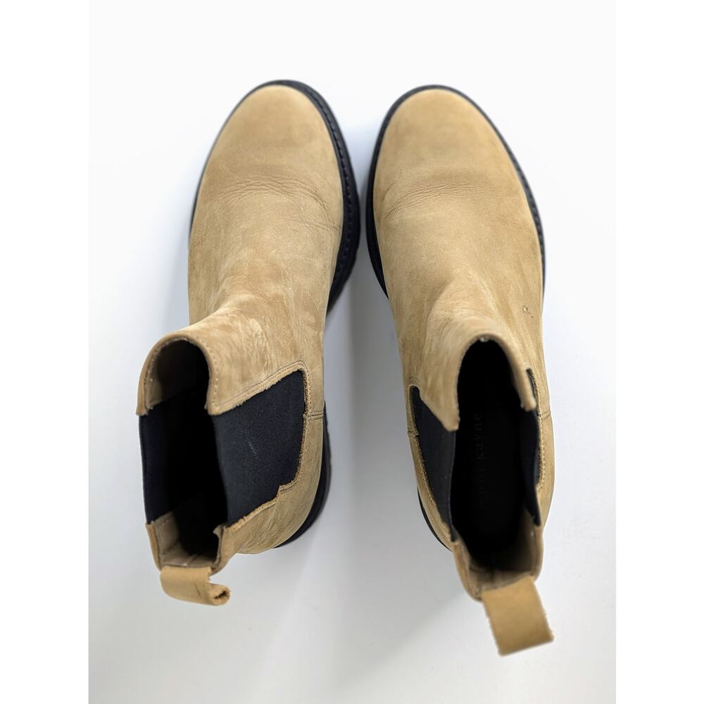 Jenni Kayne Brooklyn Lug Chelsea Boot 39 Walnut Tan Suede Leather Pull On 8.5 - Picture 10 of 14